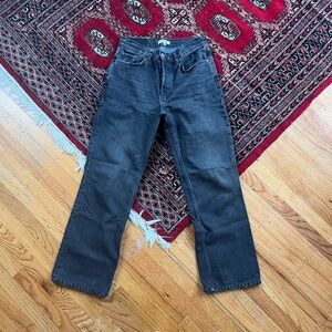 Black Re/Done 70's Ultra High Waist Wide-Leg Jeans Size 29